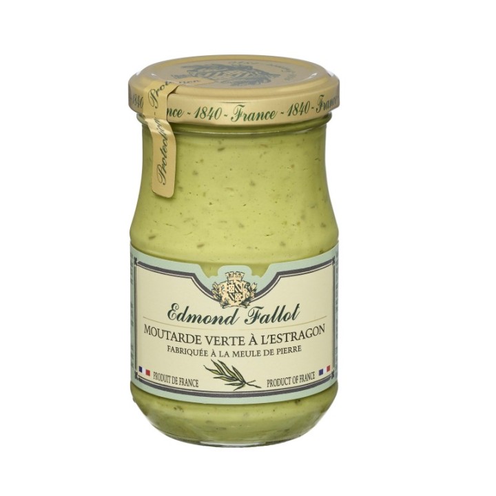 Senape verde al dragoncello, prodotta al mulino di pietra – 210g – Edmond Fallot