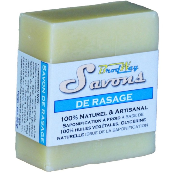 Sapone artigianale Svizzera - 'Rasatura' - 100% naturale e fredda di saponificazione – ~85g - BrodWay