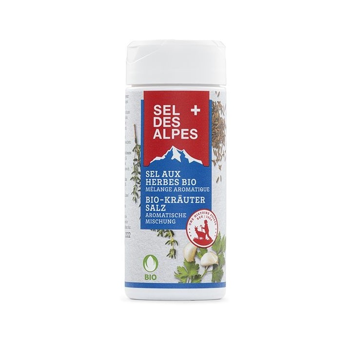 Sale biologico alle erbe (Svizzera), miscela aromatica - 80g - Saline de Bex