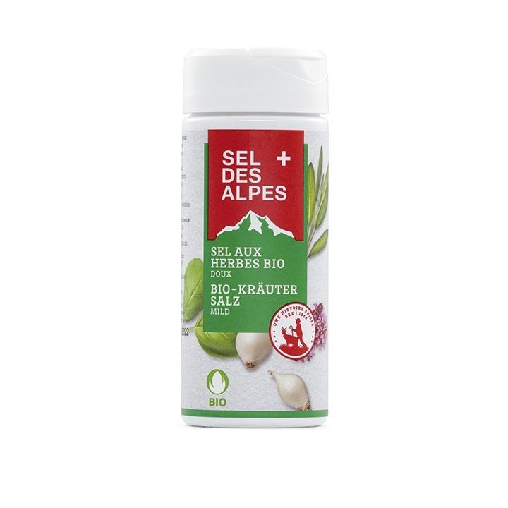 Sel aux herbes BIO (Suisse), Doux - 80g- Saline de Bex