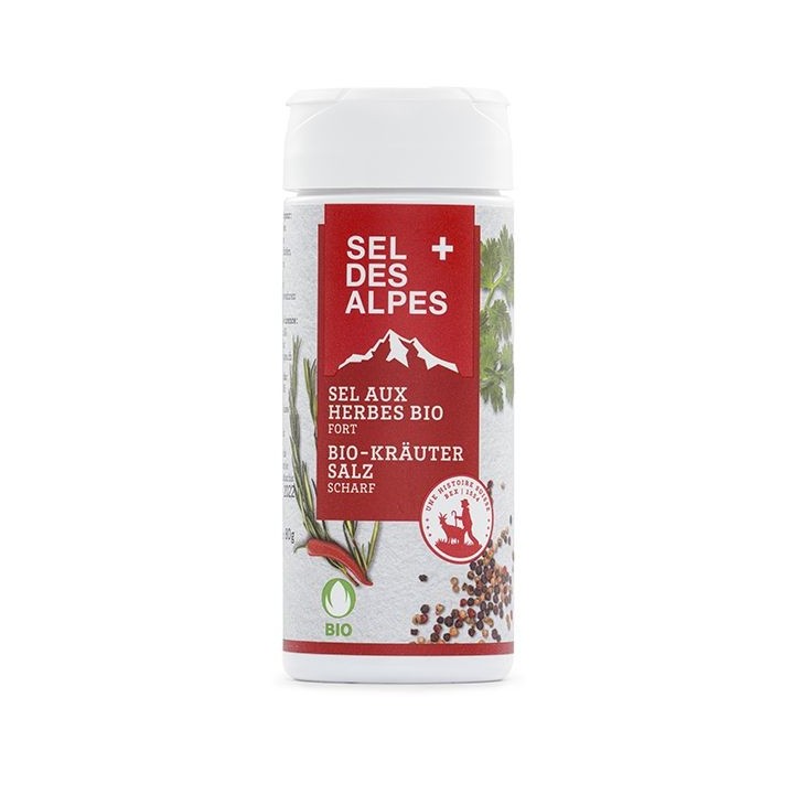 Sel aux herbes BIO (Suisse), Fort - 80g - Saline de Bex