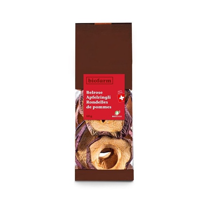 Apfelringe Belrose getrocknet BIO (Schweiz) - 60g - Biofarm