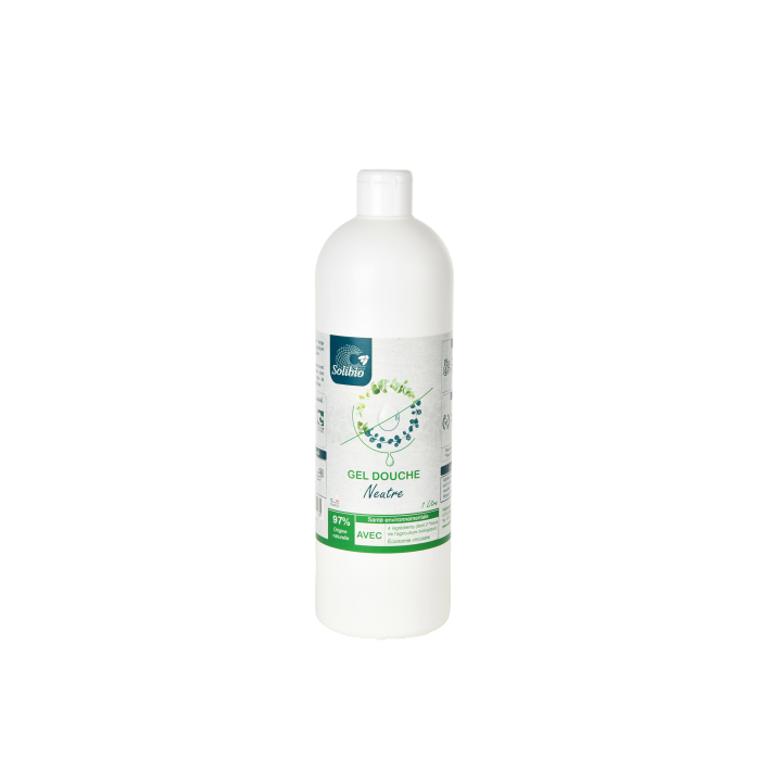 Gel doccia neutro biologico, adatto alle pelli più sensibili, con soli 4 ingredienti - 1 Litro - Solibio