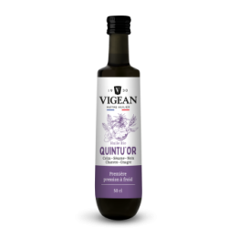 BIO Quintu'Or Öl, kaltgepresst – Raps, Sesam, Walnuss, Hanf, Nachtkerze – 500ml – Vigean