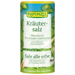 BIO-Kräutersalz mit 15 % Kräutern und Gemüse - Streuer 125g - Rapunzel
