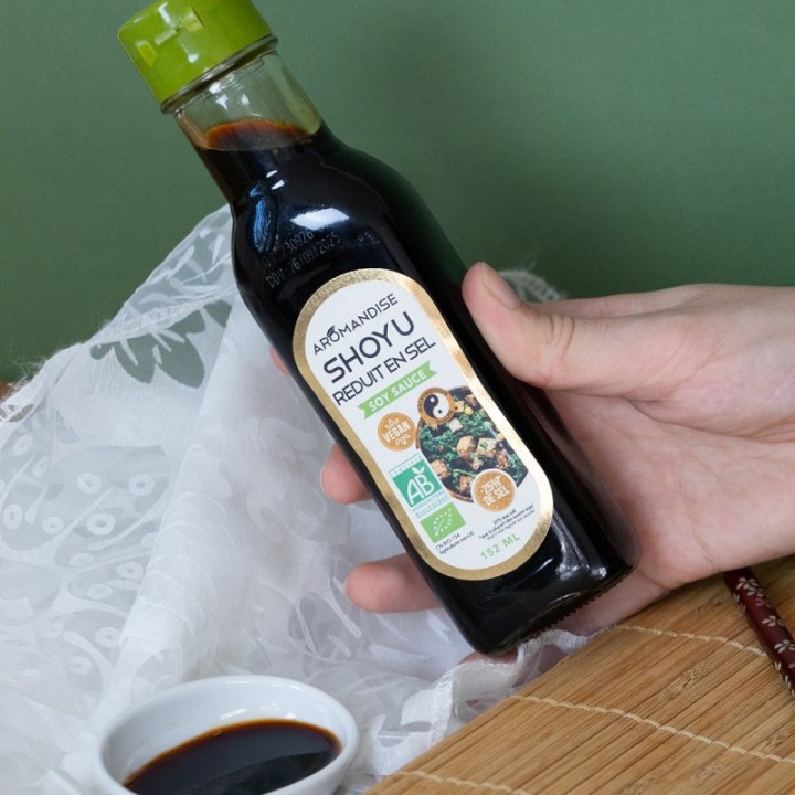 Sojasauce, Shoyu, Salzreduziert (25% weniger Salz) - 152ml - Aromandise