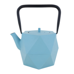 Gusseiserne Teekanne ORIGAMI mit beruhigendem Blau und Edelstahlfilter - 0,8 Liter - Aromandise
