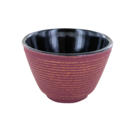 Tasse en fonte émaillée, Rose et dorée - 0,12 litre - Aromandise
