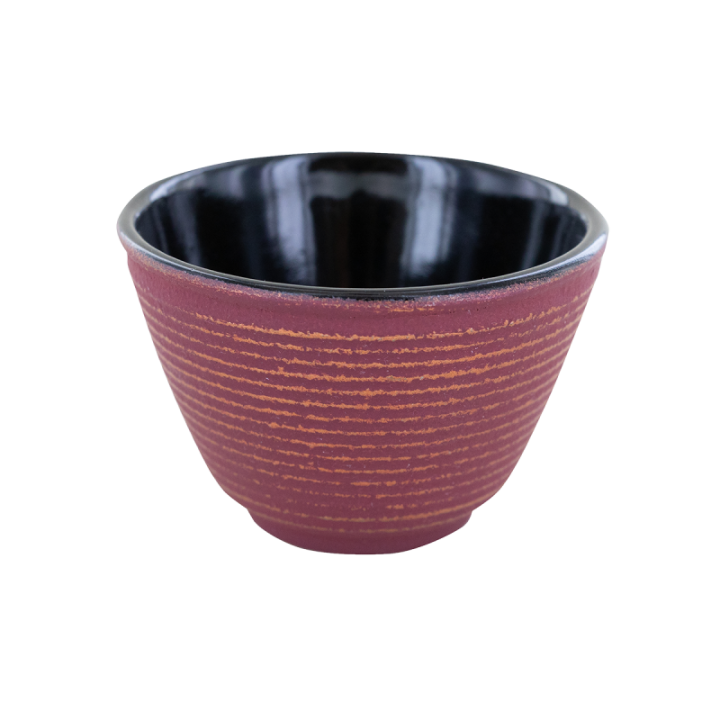Tasse aus emailliertem Gusseisen, rosa und goldfarben - 0,12 Liter - Aromandise
