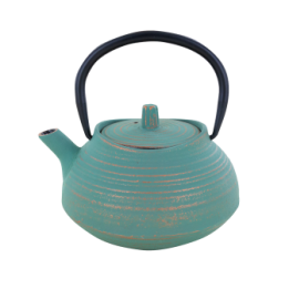 Teekanne aus Gusseisen, MIZUMI, verziert mit schönen bronzefarbenen Texturen, mit Edelstahlfilter - 0,4 Liter - Aromandise
