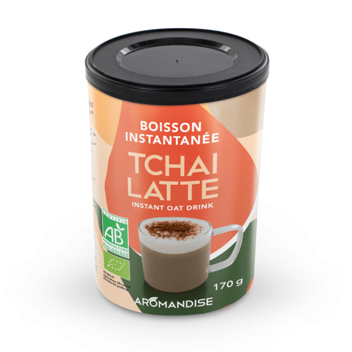 Boisson instantanée, Tchai Latté BIO (à base d’avoine, d'épices Tchai et de thé vert) - 170g - Aromandise