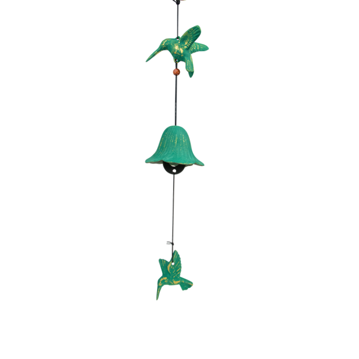 Giocattolo del vento giapponese in ghisa, Colibrì - Verde - 1 pz - Aromandise