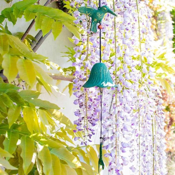 Giocattolo del vento giapponese in ghisa, Colibrì - Verde - 1 pz - Aromandise