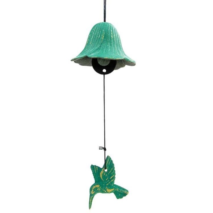 Giocattolo del vento giapponese in ghisa, Colibrì - Verde - 1 pz - Aromandise