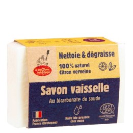 Sapone solido per piatti al bicarbonato, Lemon Verbena – Zero rifiuti, prodotto in Francia – 150 g – La Droguerie écologique