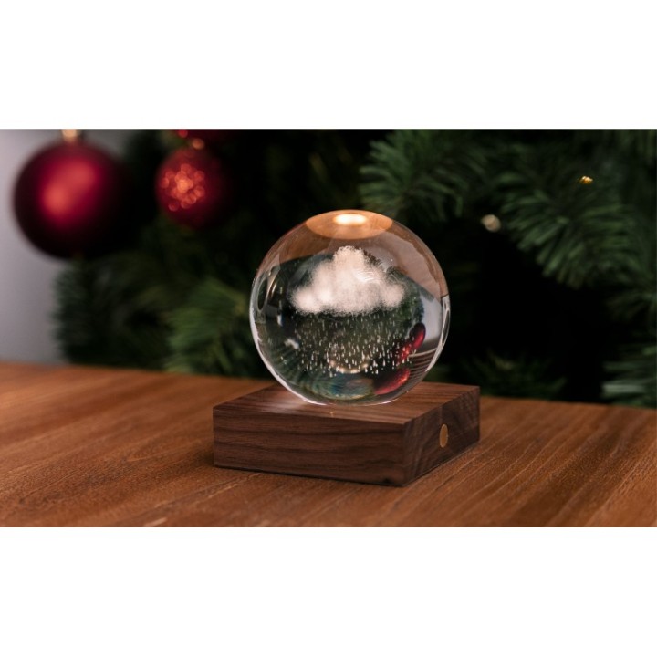 Lampe Crystal Amber 3D, Rain Cloud (Nuage de pluie)  - Gingko Design