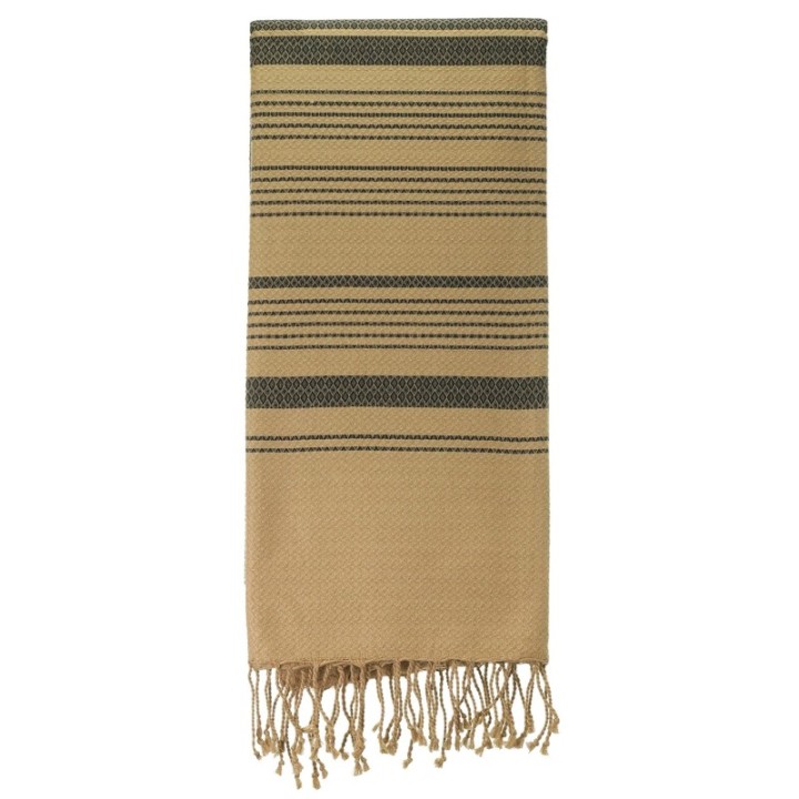 Fouta en coton biologique, Collection SAND, Cendre - 200x100cm - Karawan