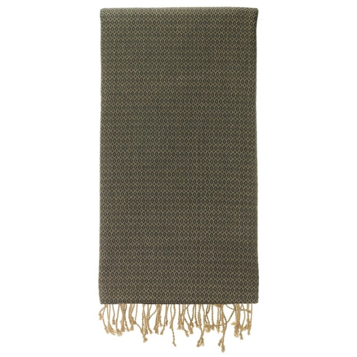 Fouta en coton biologique, Collection SAND, Cendre - 200x100cm - Karawan