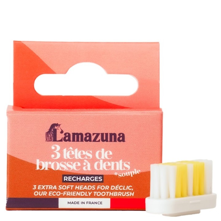 3 Ersatz-Zahnbürstenköpfe, Soft - Lamazuna