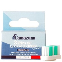 3 testine di ricambio per spazzolino da denti, Medium - Lamazuna