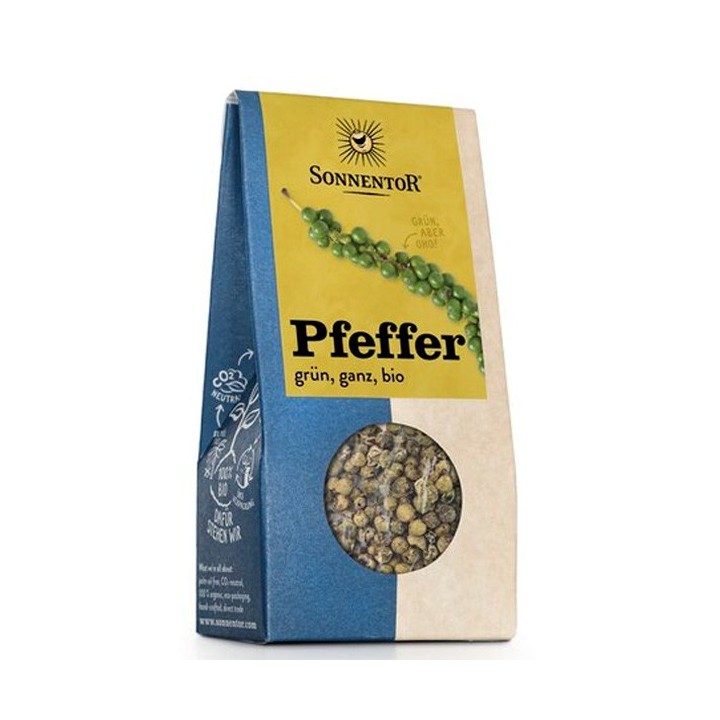 Pepe verde BIO intero, Sapore unico e fruttato – 30g – Sonnentor