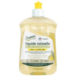 Liquide Vaisselle Bio - Citron & Menthe, Ultra-dégraissant - 500ml - Etamine du Lys