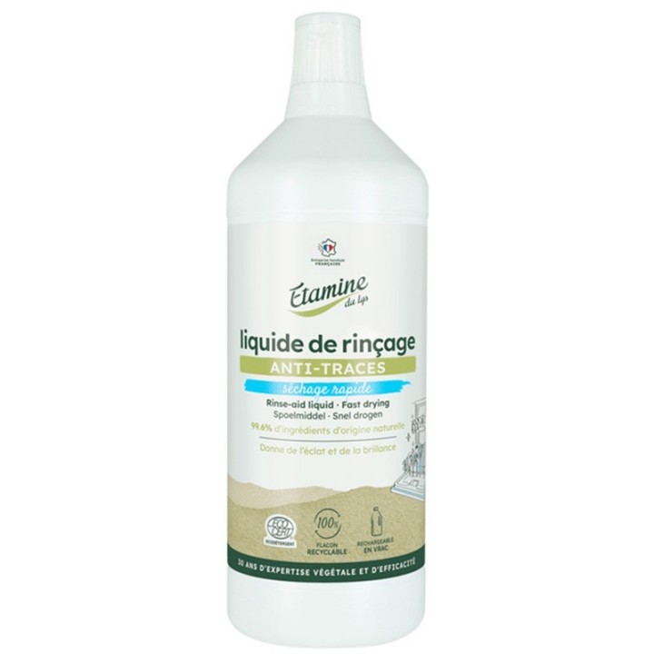Liquide de rincage écologique pour lave-vaisselle (rince-éclat) - 1L - Etamine du Lys