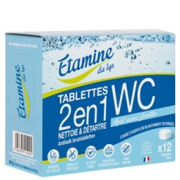 Tablettes WC écologique 2-en-1, Nettoie et détartre - 12 pces - Etamine du Lys