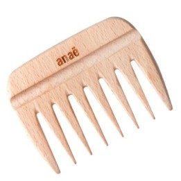Pettine africano artigianale in legno con denti larghi – circa 9 cm – Anaé