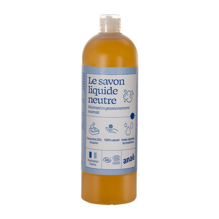 Bio Waschbasis neutral, vielseitig verwendbar mit hoher Seifenkonzentration – 1 Liter – Anaé