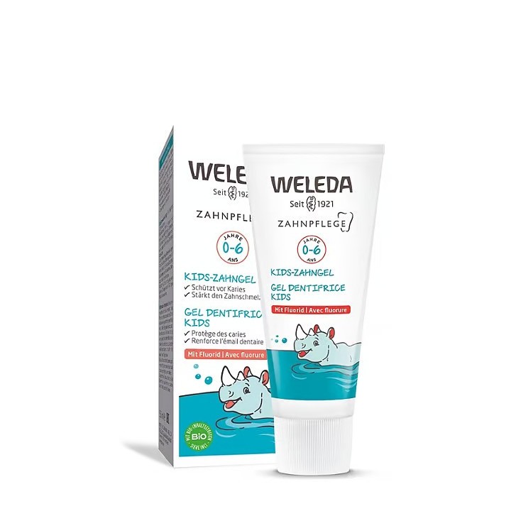 Gel dentifrice Kids (0 à 6 ans) avec fluore - 50ml - Weleda