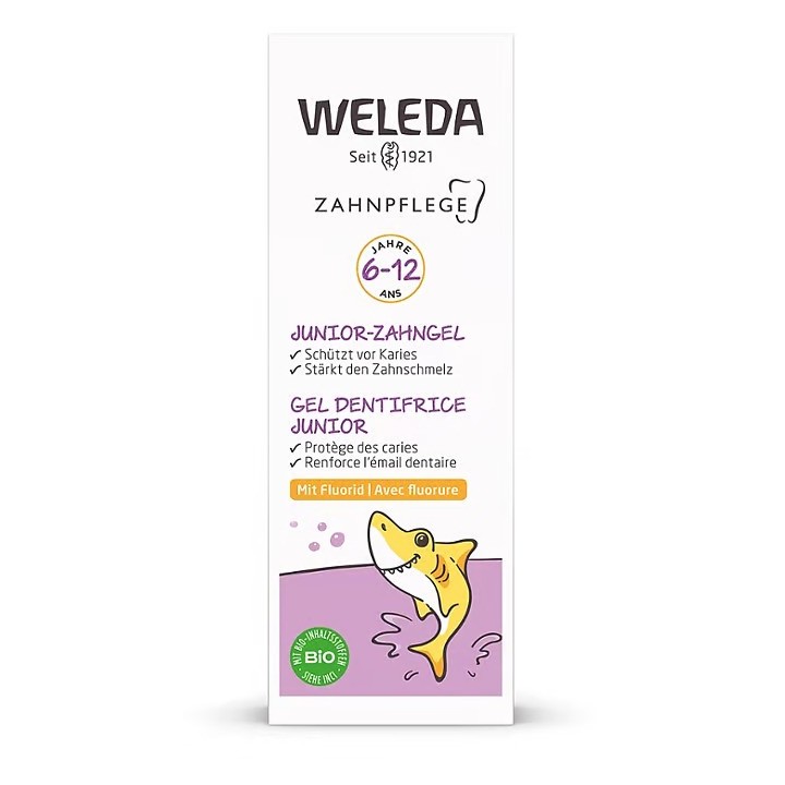 Gel dentifrice Junior (6 à 12 ans) avec fluore - 50ml - Weleda