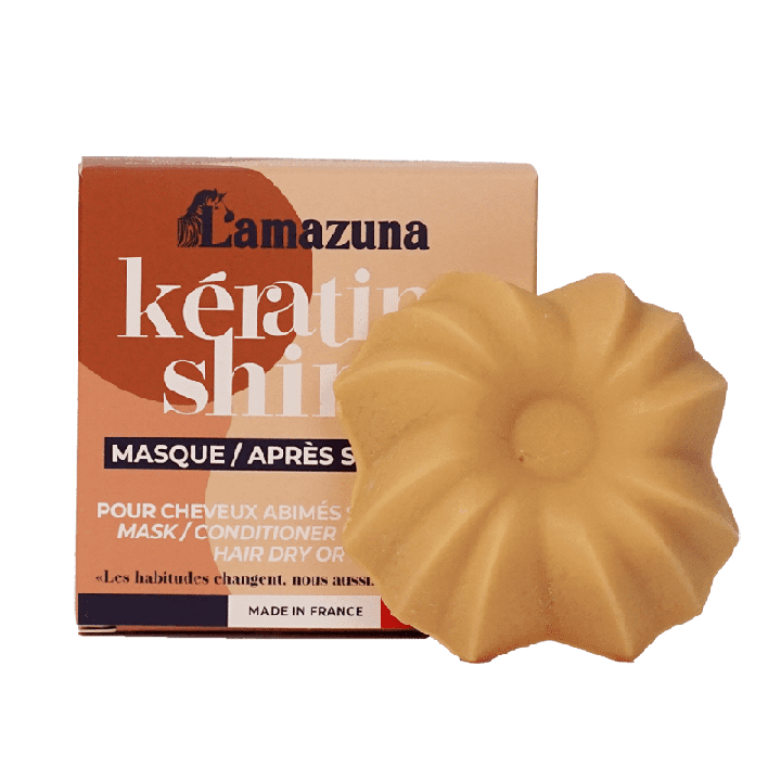 Fester Conditioner & Maske mit pflanzlichem Keratin für strapaziertes, trockenes oder glanzloses Haar - Kératine Shine - 74ml - 