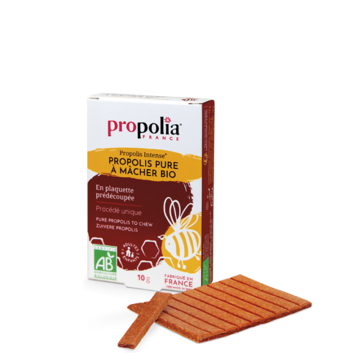 Propolis 100% Pure et Bio à mâcher - En plaquette de 10g - Propolia