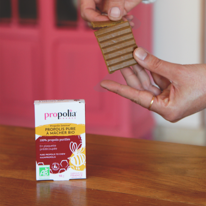 Propolis 100% Pure et Bio à mâcher - En plaquette de 10g - Propolia