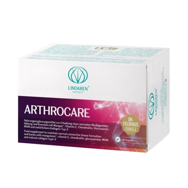 Lindaren Arthrocare - Soutien des articulations avec UC-II, glucosamine, chondroïtine, MSM – 90 gélules