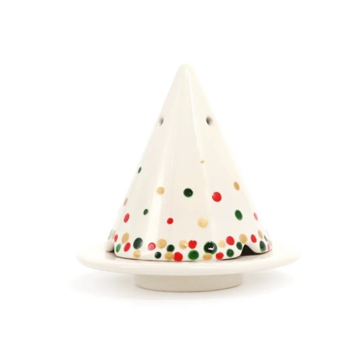 Lampada Merlin, diffusore per legno di cade (dipinta a mano), edizione limitata “Pois Colorati” – Ambiance Cade