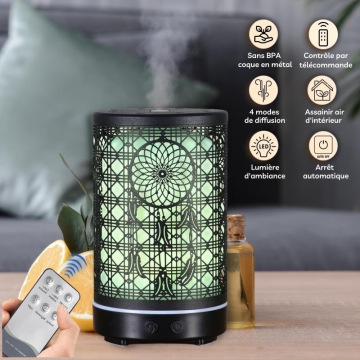 Diffuseur d'huiles essentielles, Ultrasonique en métal - SIENA - ZEN'Arôme