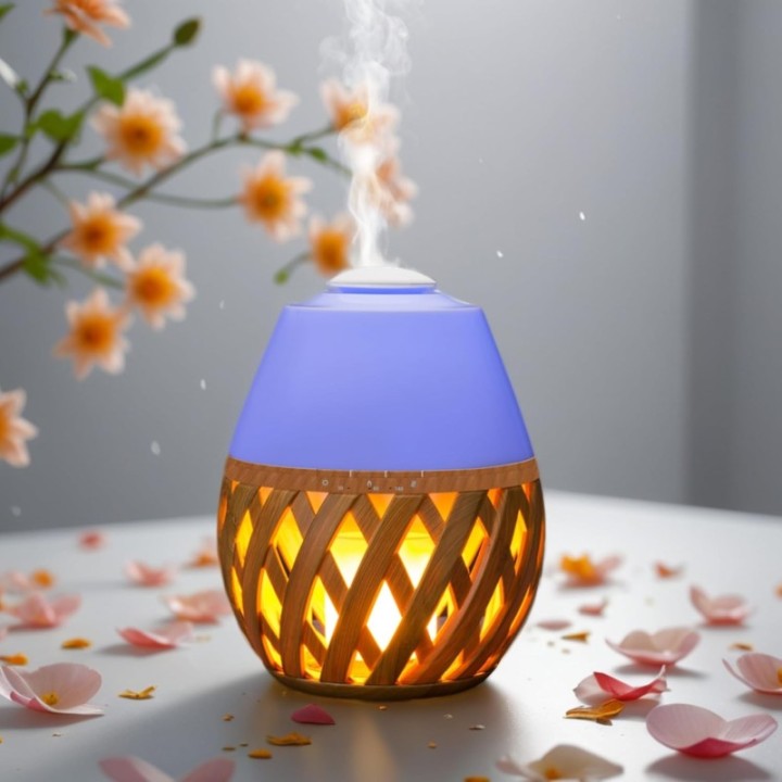 Ultraschall-Duftdiffusor DOLSIA – Mehrfarbig & Kerzenlichteffekt – Zen’Arôme