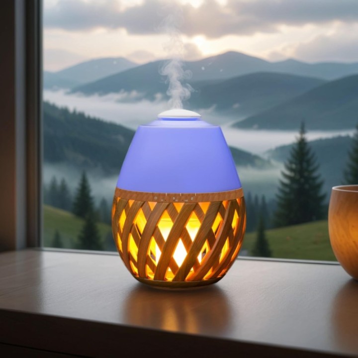 Ultraschall-Duftdiffusor DOLSIA – Mehrfarbig & Kerzenlichteffekt – Zen’Arôme