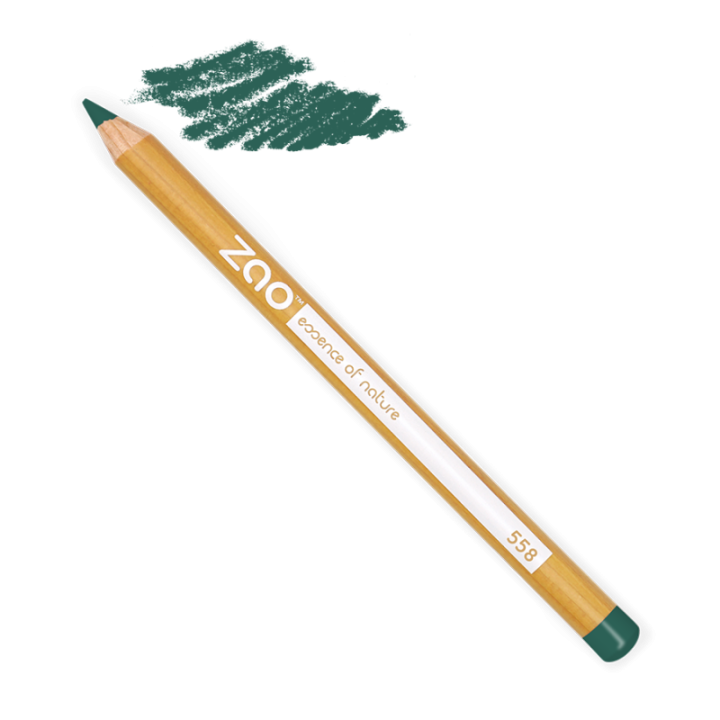 Crayons de maquillage, BIO & Vegan pour yeux, sourcils & lèvres - N° 558, Vert - Zao﻿