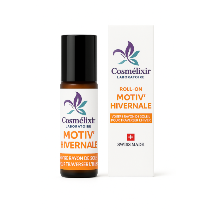 Roll-On agli oli essenziali Motiv’Hivernale – Il raggio di sole per attraversare l’inverno – 10 ml – Cosmélixir