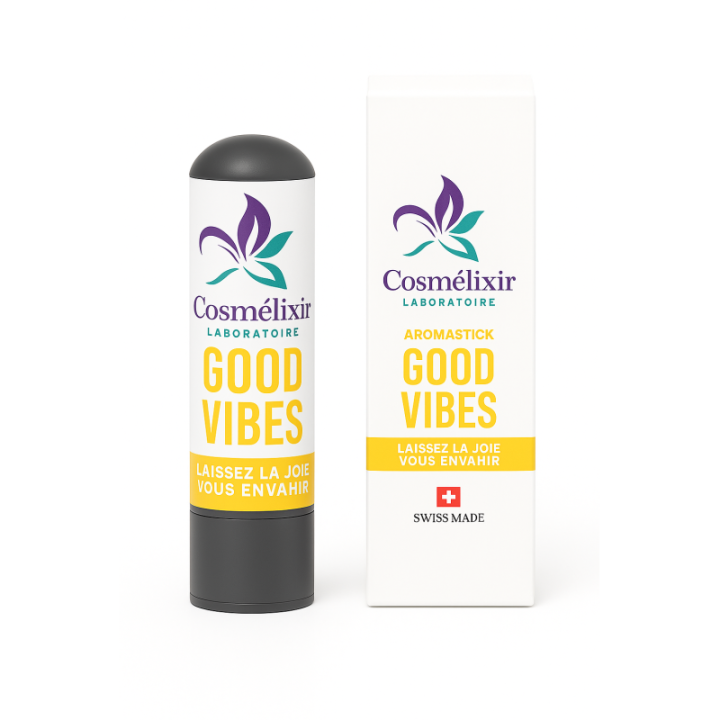 Aromastick (inhalateur) Good Vibes - Laissez la joie vous envahir - 0.8ml - Cosmélixir