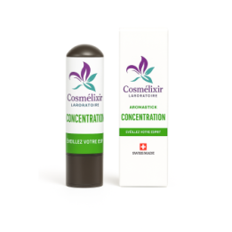 Aromastick (Inhalator) Konzentration - Wecken Sie Ihren Geist - 0.8ml - Cosmélixir