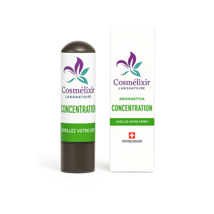 Aromastick (Inhalator) Konzentration - Wecken Sie Ihren Geist - 0.8ml - Cosmélixir