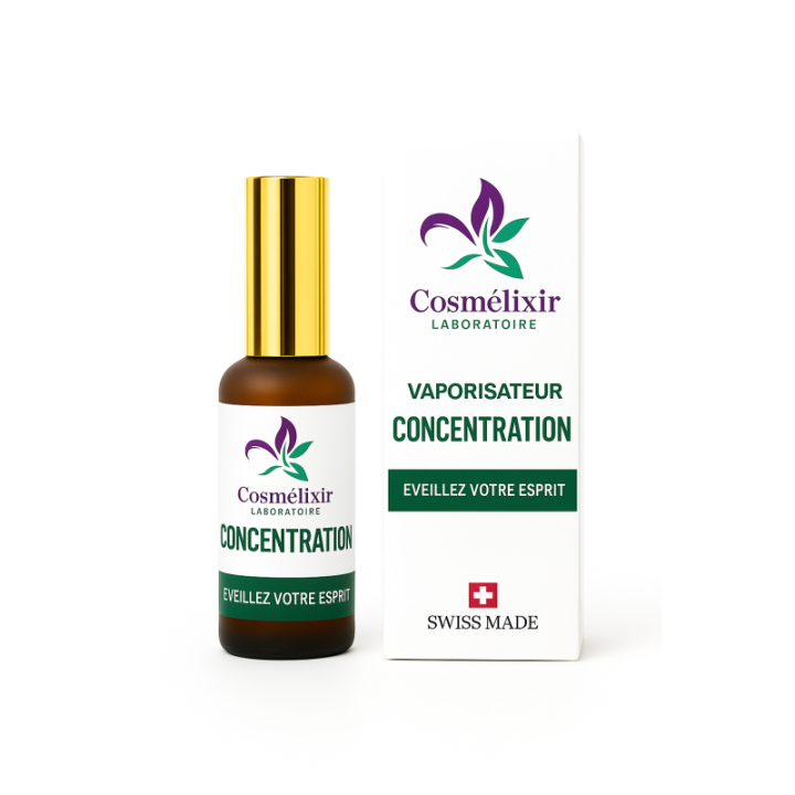 Vaporisateur Concentration - Éveillez votre esprit - 50ml - Cosmélixir
