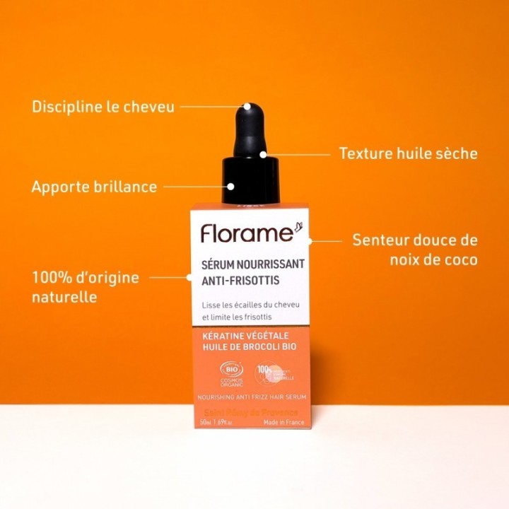 Siero BIO Nutriente con cheratina vegetale e ceramidi - 50 ml - Florame