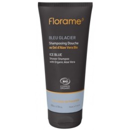 Gel douche BIO pour homme, Corps & Cheveux - Bleu Glacier - 200 ml - Florame