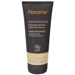 Gel douche BIO pour homme, Corps & Cheveux - Fraîcheur boisée - 200 ml - Florame