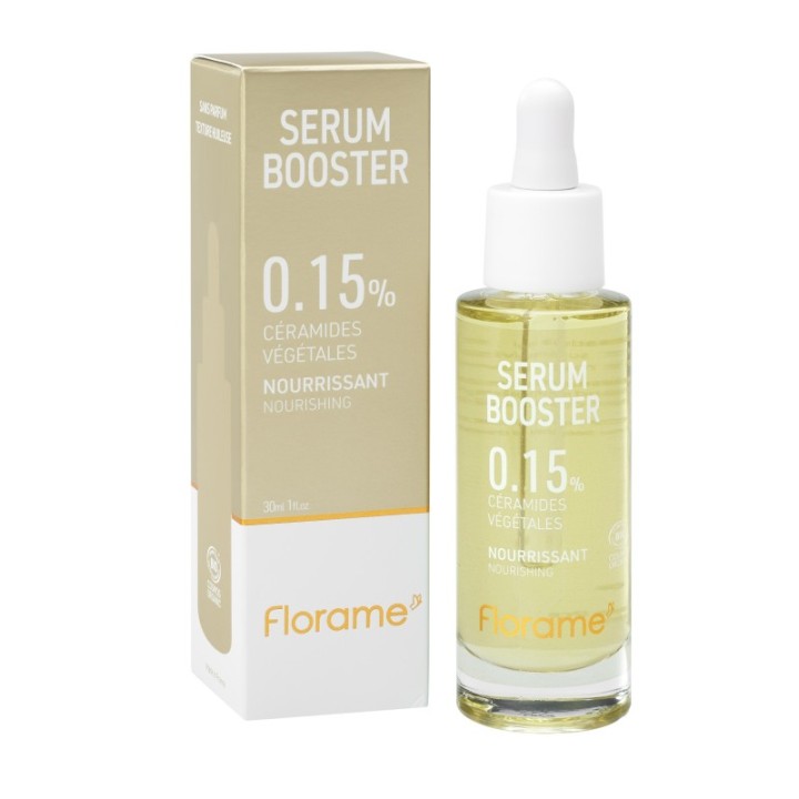 Bio-Nährstoff-Serum Booster mit pflanzlichen Ceramiden (0,15 %) - Nährung & Geschmeidigkeit - 30 ml - Florame